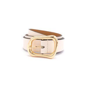 7344 Women's 1.20 Inch Belt With Molten Metal Buckle, Leather Accessory
